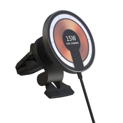 Magsafe 2-in-1 T09 Magnetic Trådlös Laddare 15W - Transparent