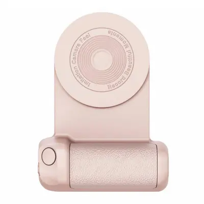 MagSafe Magnetisk Telefonhållare med Selfieutlösare och Trådlös Laddare - Rosa
