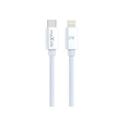 Maxlife USB-C - Lightning Kabel 1 m 27W - Vit