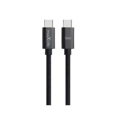 Maxlife USB-C - USB-C Kabel 2 m 100W - Svart