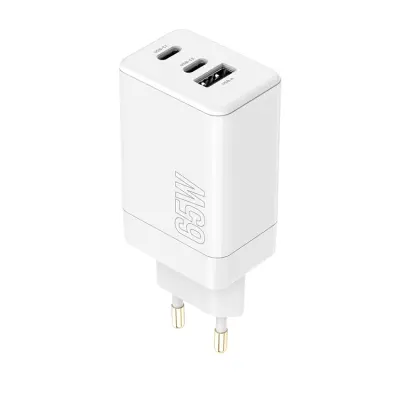 Maxlife Väggladdare 2x USB-C 1x USB 65W - Vit