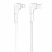 Maxlife VinkelUSB-C till Lightning kabel 1m 27W MXUC-09 - Vit