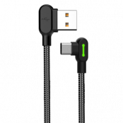 Mcdodo USB-A till USB-C-kabel, 1,2m, vinklade kontakter - Svart