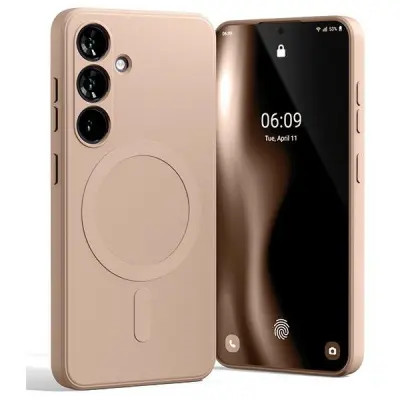 Mercury Galaxy S24 Mobilskal MagSafe Semi-Silikon - Rosa Sand