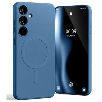 Mercury Galaxy S24 Plus Mobilskal MagSafe Semi-Silikon - Blå