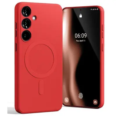 Mercury Galaxy S24 Plus Mobilskal MagSafe Semi-Silikon - Röd