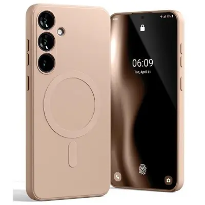 Mercury Galaxy S24 Plus Mobilskal MagSafe Semi-Silikon - Rosa Sand