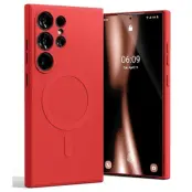 Mercury Galaxy S24 Ultra Mobilskal MagSafe Semi-Silikon - Röd