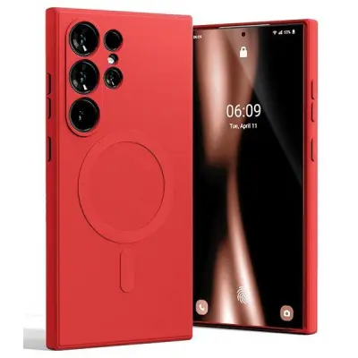 Mercury Galaxy S24 Ultra Mobilskal MagSafe Semi-Silikon - Röd