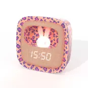 MOB Väckarklocka med Nattlampa Billy Clock - Leopard Rose