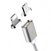 MOC Magnetic Cable Micro-USB + Lightning - Silver