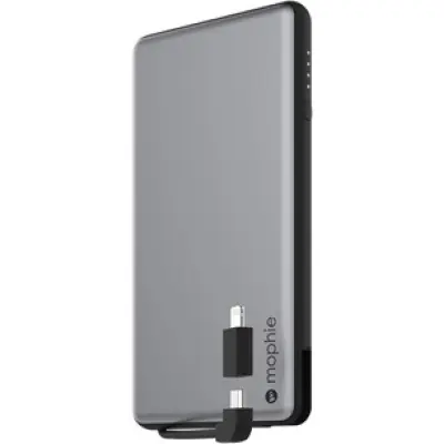 Mophie Powerstation Plus Mini med kabel - Grå