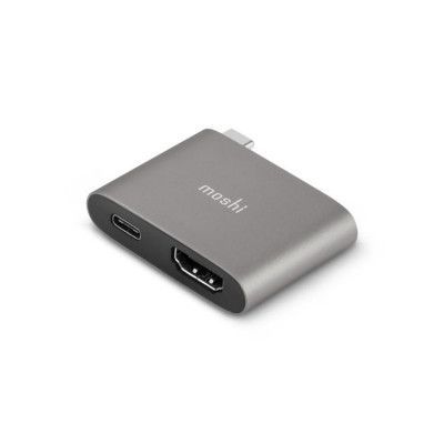 Moshi USB-C Till HDMI Adapter Med Laddning - Grå