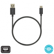 Motorola Premium USB-A till USB-C- Kabel 1.5 m - Svart / Grå