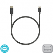 Motorola Premium USB-C Lightning Kabel 1.5 m - Svart / Grå