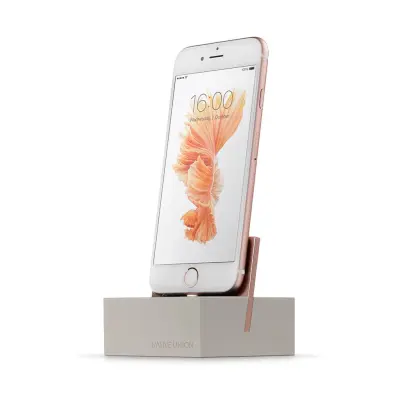 Native Union Lightning dock + 1.2 kabel till iPhone & iPad - Stone/Rose Gold