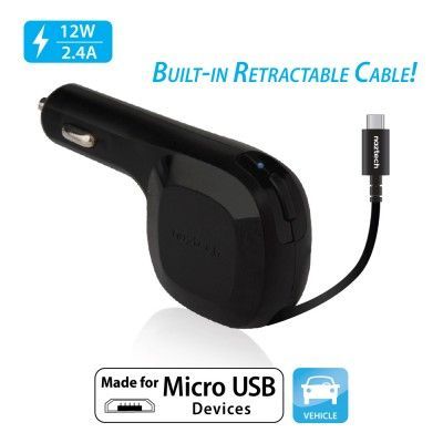 Naztech Reactor II Micro USB-billaddare - Svart