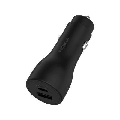 Nokia Fast Car Charger 18W med Kabel