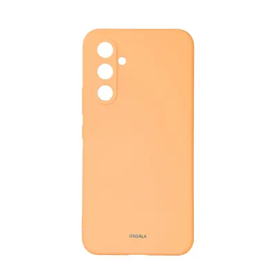 Onsala Galaxy A55 5G Mobilskal Silikonkänsla - Apricot