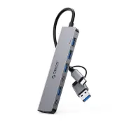 Orico Hubb 4xUSB-A 2.0 1xUSB-A 3.0 2xUSB-C 2.0 - Grå