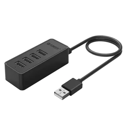 Orico Hubb 4xUSB-A 2.0 30cm - Svart