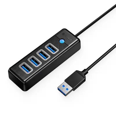 Orico USB-A Hubb 4xUSB-A 3.0 15cm - Svart