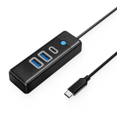 Orico USB-C Hubb 2xUSB-A 3.0 1xUSB-C 15cm - Svart