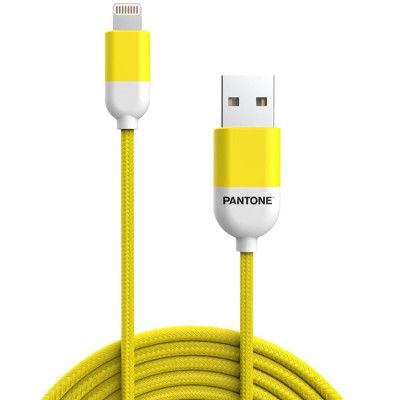 Pantone USB/Lightning 1.5m Kabel MFi 2.4A PT-LCS001-5 102C Gul