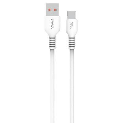 Pavareal Kabel USB-A till USB-C 1M - Vit