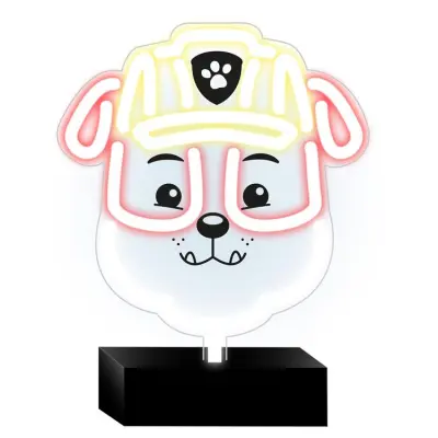 Paw Patrol LED Neon Light RUBBLE på Stativ