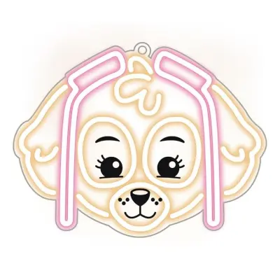 Paw Patrol LED Neon Light SKYE Plexiglass Hängande