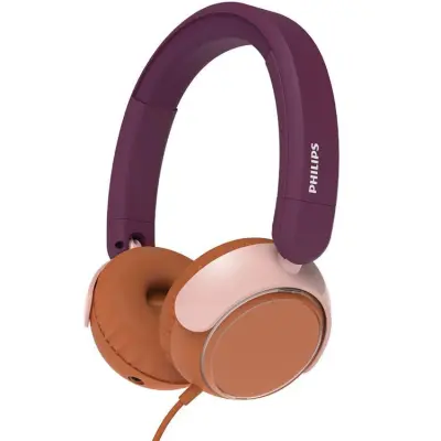 PHILIPS On-Ear Hörlurar Barn Volymbegränsning 85dB Kabel - Magentalila