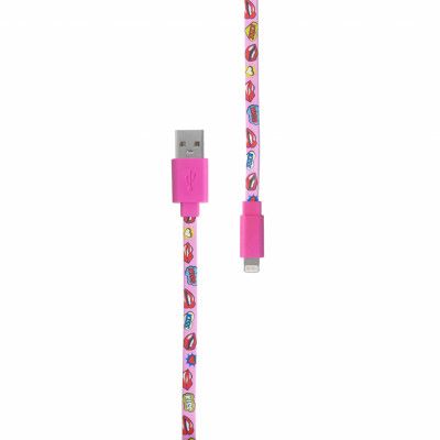 POP POWER Synkkabel Lightning Lips 1m MFI