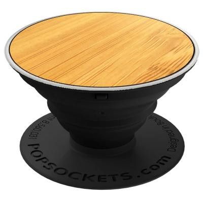 POPSOCKETS Bamboo Grip med Ställfunktion Premium Natural Wood