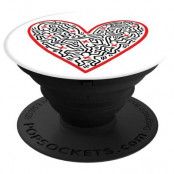 POPSOCKETS Figures In A Heart  Grip med Ställfunktion Premium Keith Haring