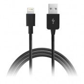 Puro Apple MFI lightning kabel 1m - Svart