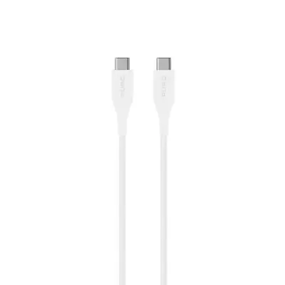 Puro Plain USB-C - USB-C PD 2m Kabel - Vit