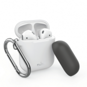 Puro Silicone Case AirPods med krok - Vit