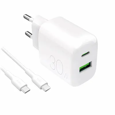 Puro Snabbladdare 30W + USB-C - USB-C Kabel 1.2m