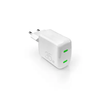 Puro Snabbladdare 35W MiniPro GaN 2 x USB-C - Vit