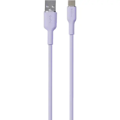 Puro USB-A Till USB-C Kabel 1.5 Icon Soft - lavender