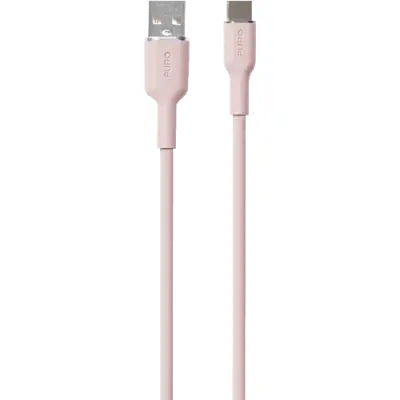Puro USB-A Till USB-C Kabel 1.5m Icon Soft - Rosa