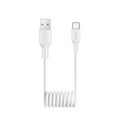 Puro USB-A - USB-C 10W Kabel 1m Spiral - Vit