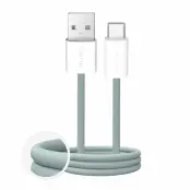 Puro USB-A - USB-C Kabel 1.5m Flätad Fabrik 2.0 10W - Grön