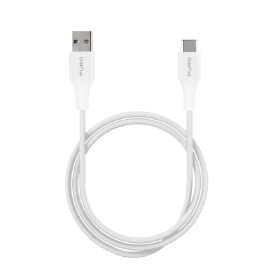 Puro - USB-A - USB-C kabel, 1m - Vit