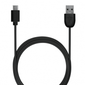 Puro - USB-AUSB-C-kabel, 1 m - Svart