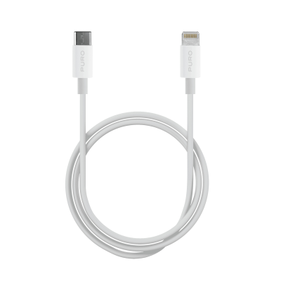 Puro USB-C Lightning MFI-kabel 1m - Vit