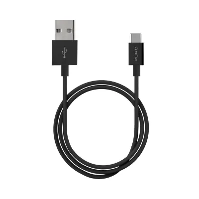 Puro USB-C till USB-A Kabel 1m - Svart