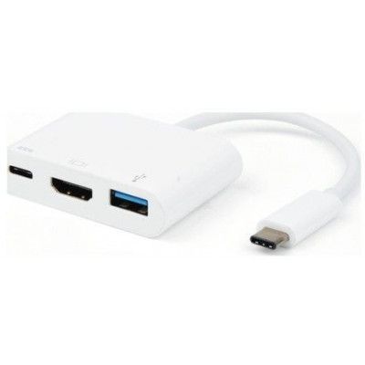 Qnect Adapter USB-C Hane - USB 3.0+HDMI+USB-C