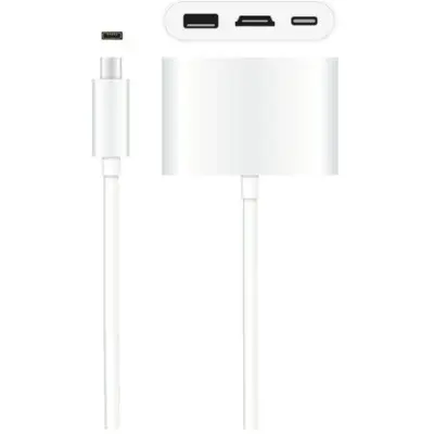 Qnect Adapter USB-C - USB-A + hdmi + USB-C Charge